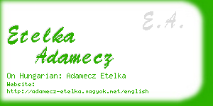 etelka adamecz business card